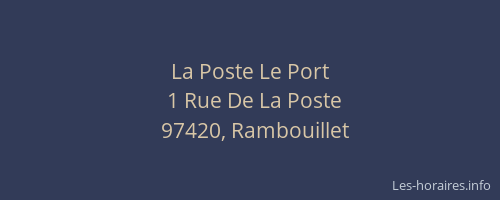 La Poste Le Port