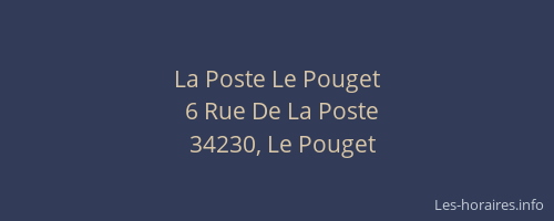 La Poste Le Pouget