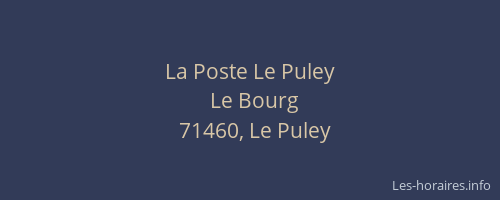 La Poste Le Puley