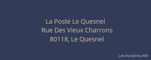La Poste Le Quesnel