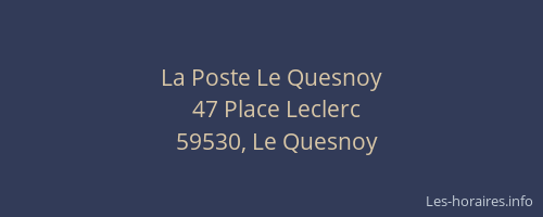 La Poste Le Quesnoy
