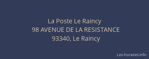 La Poste Le Raincy