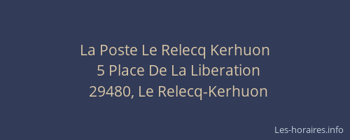 La Poste Le Relecq Kerhuon