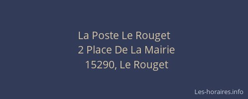 La Poste Le Rouget