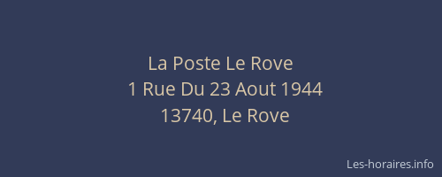 La Poste Le Rove