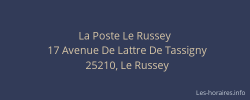 La Poste Le Russey