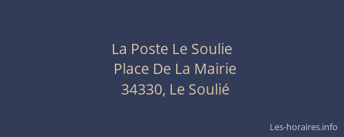 La Poste Le Soulie