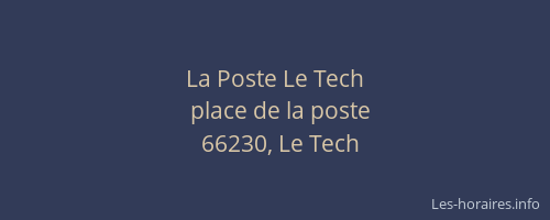 La Poste Le Tech