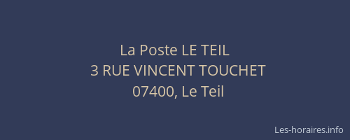 La Poste LE TEIL