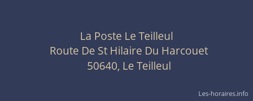 La Poste Le Teilleul