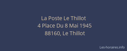 La Poste Le Thillot
