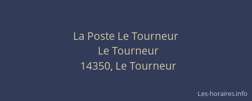 La Poste Le Tourneur