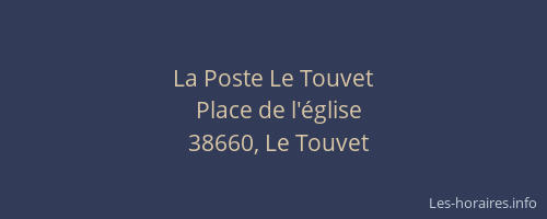 La Poste Le Touvet