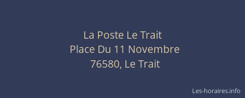 La Poste Le Trait
