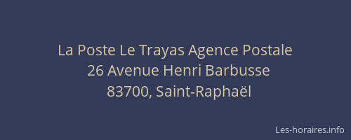 La Poste Le Trayas Agence Postale