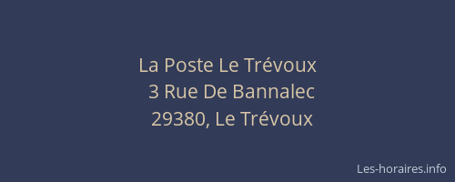 La Poste Le Tr&eacute;voux
