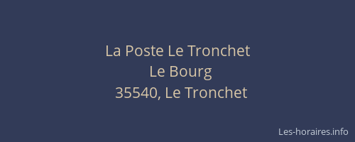 La Poste Le Tronchet