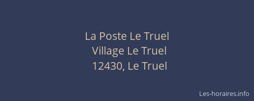 La Poste Le Truel