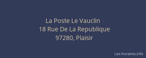 La Poste Le Vauclin