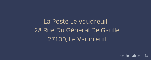 La Poste Le Vaudreuil