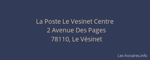 La Poste Le Vesinet Centre