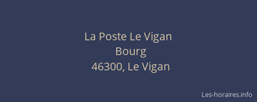 La Poste Le Vigan