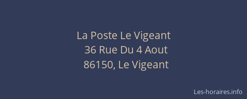 La Poste Le Vigeant