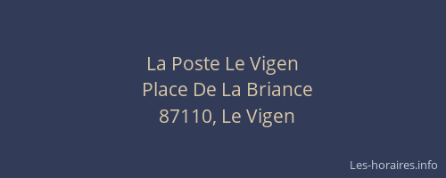 La Poste Le Vigen