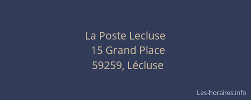La Poste Lecluse
