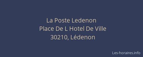 La Poste Ledenon