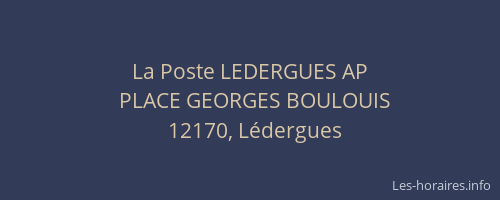 La Poste LEDERGUES AP