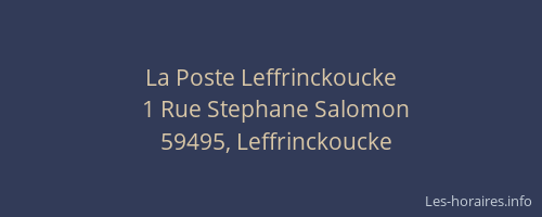 La Poste Leffrinckoucke