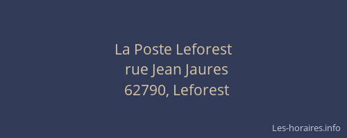 La Poste Leforest