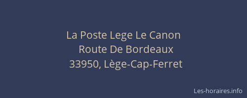 La Poste Lege Le Canon