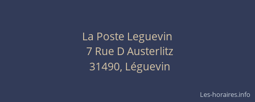 La Poste Leguevin