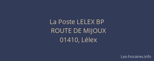 La Poste LELEX BP
