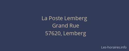La Poste Lemberg