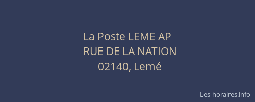 La Poste LEME AP