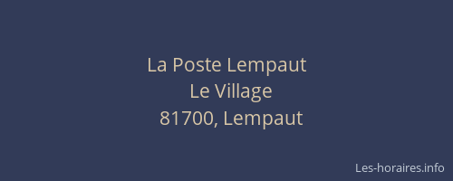 La Poste Lempaut