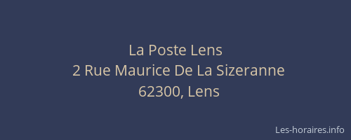 La Poste Lens