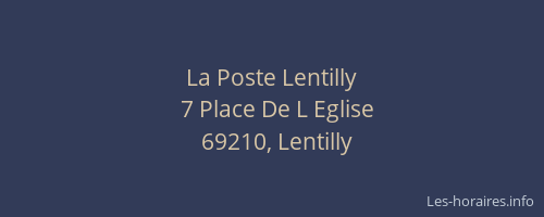 La Poste Lentilly