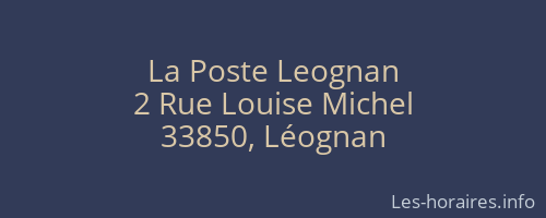 La Poste Leognan
