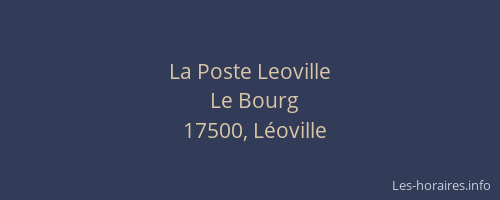 La Poste Leoville