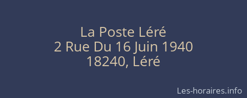 La Poste Léré
