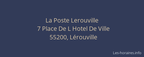 La Poste Lerouville