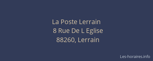 La Poste Lerrain