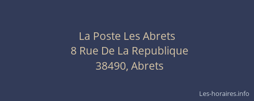La Poste Les Abrets