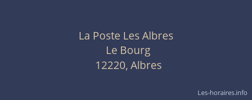 La Poste Les Albres