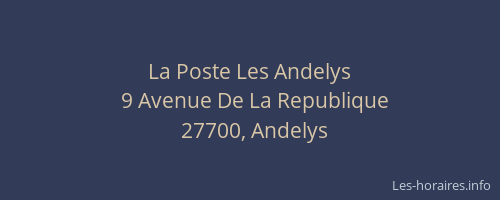 La Poste Les Andelys