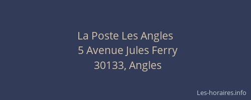La Poste Les Angles